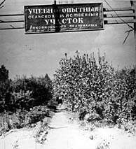 Пришкольный учебно-опытный участок педучилища весной