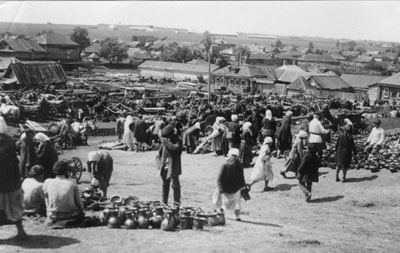 Понедельник - базарный день 1930 г. Фотография А.В.Свешникова.