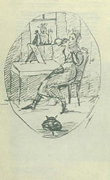 Кухарка брилась. Иллюстрация к поэме Домик в Коломне, 9 октября 1830 г.